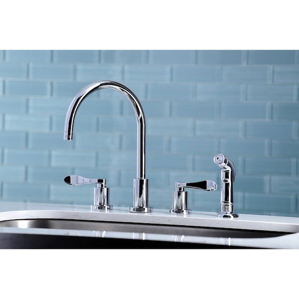 KS8721DFL 8 To 16 Widespread Kitchen Faucet, Polished Chrome